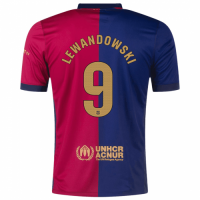 LEWANDOWSKI #9 Barcelona Home Spotify Logo Without Text Jersey 2024/25