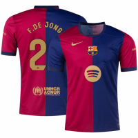 [Super Replica] F.DE JONG #21 Barcelona Home Spotify Logo Without Text Jersey 2024/25