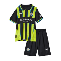 RODRIGO #16 Kids Manchester City Away Full Jersey Kit 2024/25