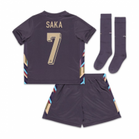 SAKA #7 Kids England Away Full Jersey Kit Euro 2024