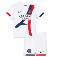 KVARATSKHELIA #7 Kids PSG Away Jersey Kit 2024/25