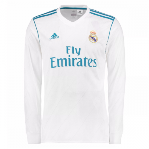 Real Madrid Retro Home Long Sleeve Jersey 2017/18