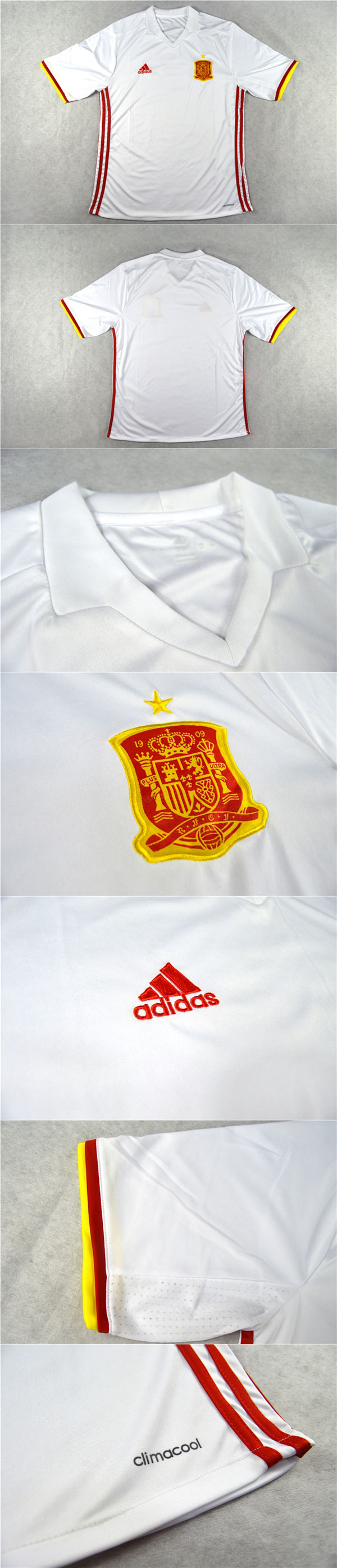 2018 Spain Away White Soccer Jersey Shirt(Player Version)