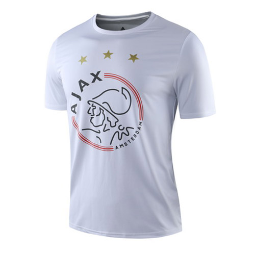 19-20 Ajax Gray Logo T Shirt-White
