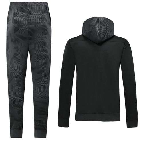 19/20 Borussia Dortmund Black Hoodie Training Kit(Jacket+Trouser)