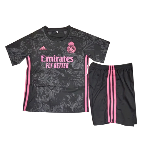 Real Madrid Kid's Soccer Jersey Third Away Kit (Shirt+Short) 2020/21