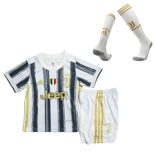 Juventus Kid's Soccer Jersey Home Whole Kit (Shirt+Short+Socks) 2020/21