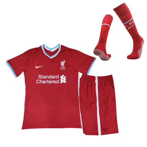 Liverpool Kid's Soccer Jersey Home Whole Kit (Shirt+Short+Socks) 2020/21