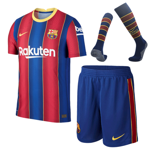 Barcelona Soccer Jersey Home Whole Kit (Shirt+Short+Socks) Replica 20/21