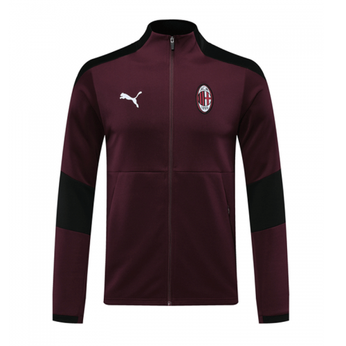 20/21 AC Milan Dark Red High Neck Collar Training Jacket