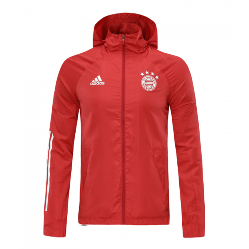 20/21 Bayern Munich Red Windbreaker Hoodie Jacket