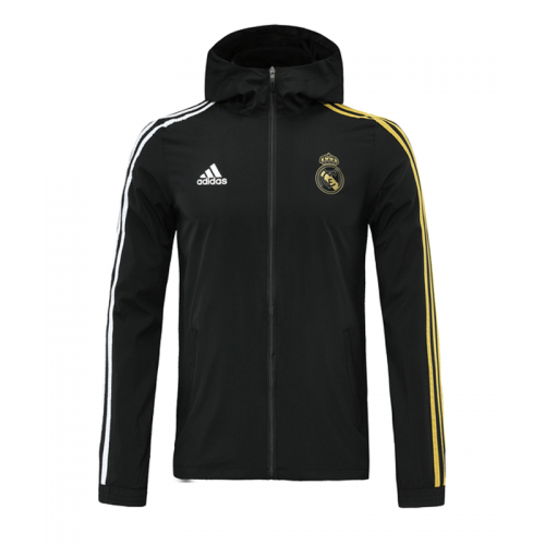 20/21 Real Madrid Black&Golden Windbreaker Hoodie Jacket