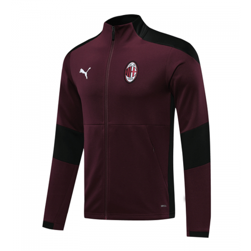 20/21 AC Milan Dark Red High Neck Collar Training Jacket