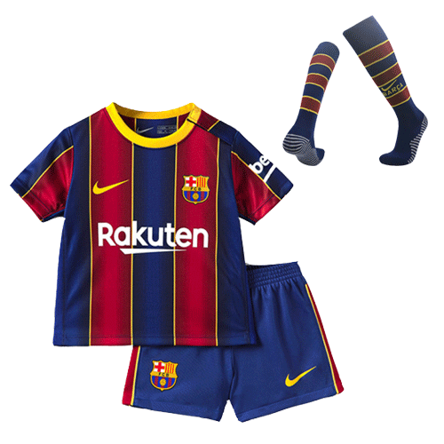 Barcelona Kid's Soccer Jersey Home Whole Kit (Shirt+Short+Socks) 2020/21