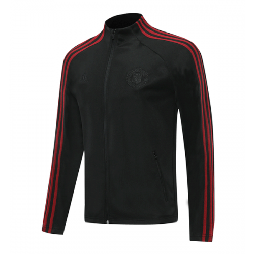 20/21 Manchester United Black&Red High Neck Collar Training Jacket