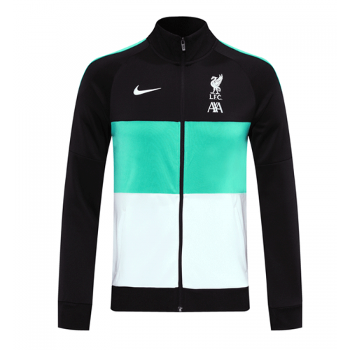 20/21 Liverpool Black&Green&White High Neck Collar Training Jacket