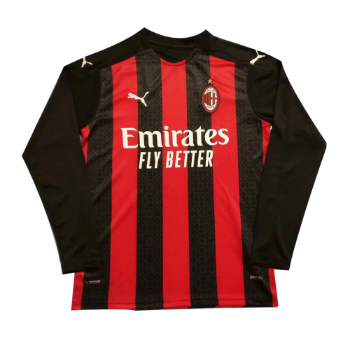 AC Milan Soccer Jersey Home Long Sleeve 20/21