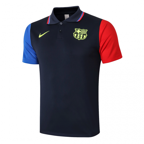 20/21 Barcelona Grand Slam Polo Shirt-Navy&Blue&Red