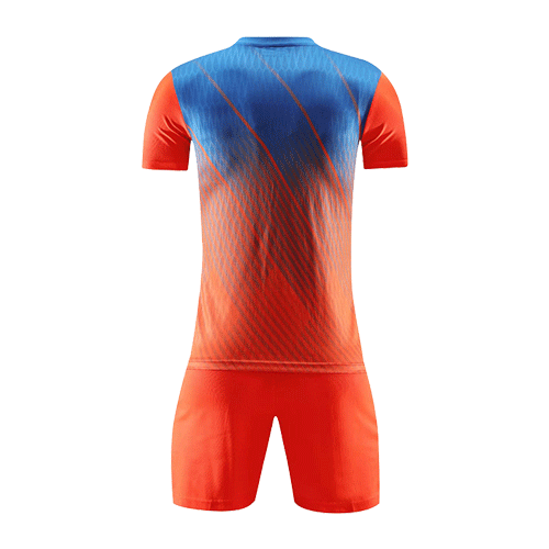 Style Customize Team Orange&Blue Soccer Jerseys Kit(Shirt+Short)