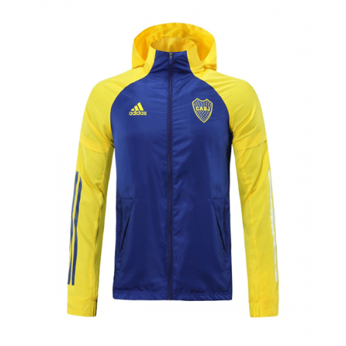 20/21 Boca Juniors Yellow&Blue Windbreaker Hoodie Jacket