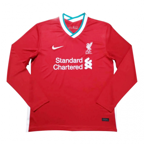 Liverpool Soccer Jersey Home Long Sleeve Replica 2020/21