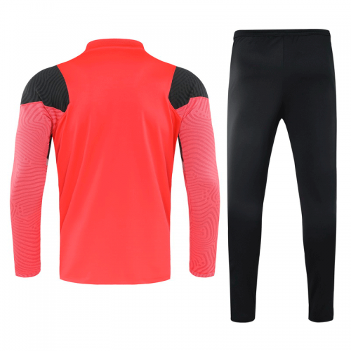 20/21 Liverpool Red Zipper Sweat Shirt Kit(Top+Trouser)