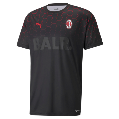AC Milan X BALR Soccer Jersey Signature Black Replica