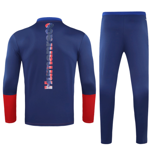 Bayern Munich Human Race Red&Blue Zipper Sweat Shirt Kit(Top+Trouser)