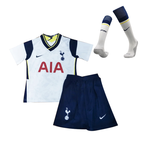 Tottenham Hotspur Kid's Soccer Jersey Home Whole Kit (Shirt+Short+Socks) 2020/21