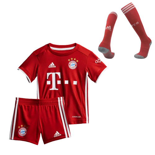 Bayern Munich Kid's Soccer Jersey Home Whole Kit (Shirt+Short+Socks) 2020/21