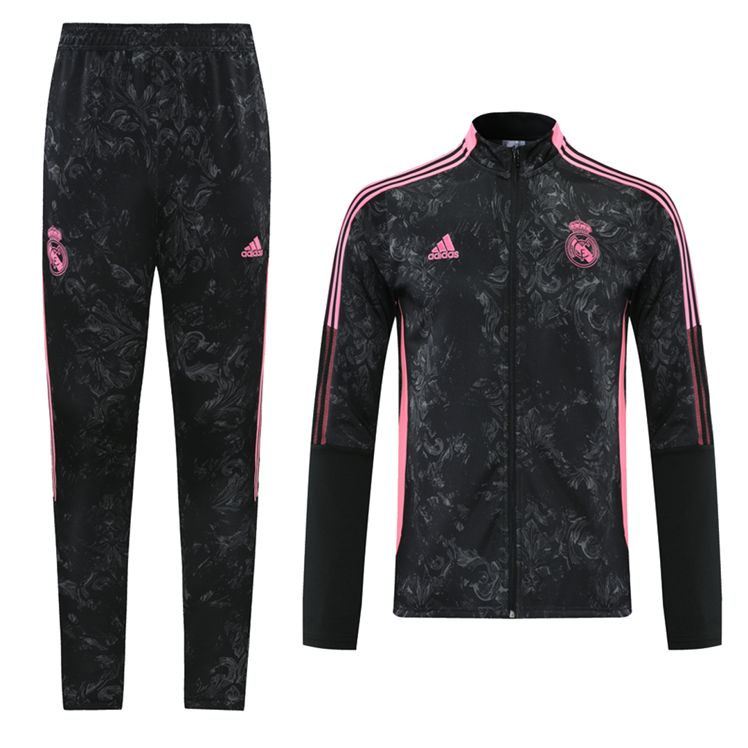 20/21 Real MadridBlack&Pink High Neck Collar Training Kit(Jacket+Trouser)
