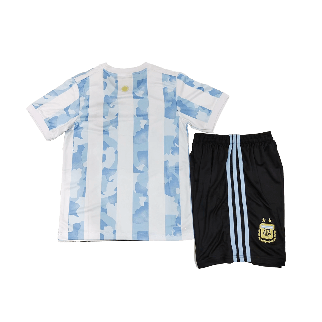 Argentina Kids Soccer Jersey Home Kit (Shirt+Short) 2021