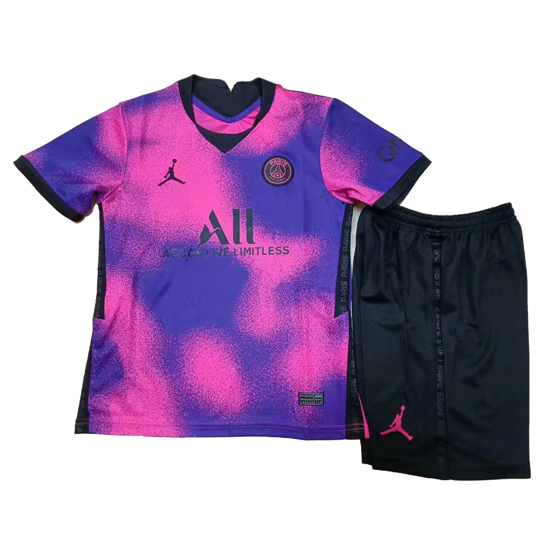 PSG Kid's Soccer Jersey Fourth Away Kit (Shirt+Short) 2020/21