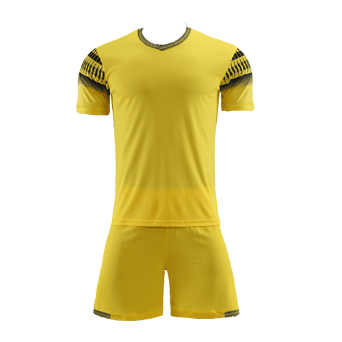 Style Customize Team Yellow Soccer Jerseys Kit(Shirt+Short)