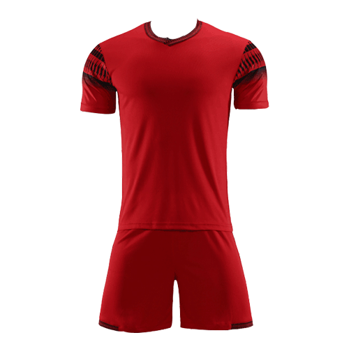 Style Customize Team Red Soccer Jerseys Kit(Shirt+Short)