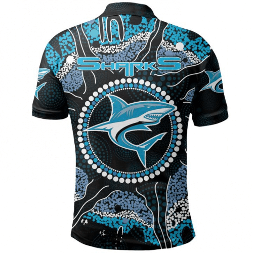 2021 Cronulla Sutherland Sharks Indigenous Polo Rugby Jersey Shirt