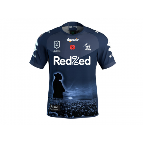 2021 Melbourne Storm Anzac Commemorative Rugby Jersey Shirt