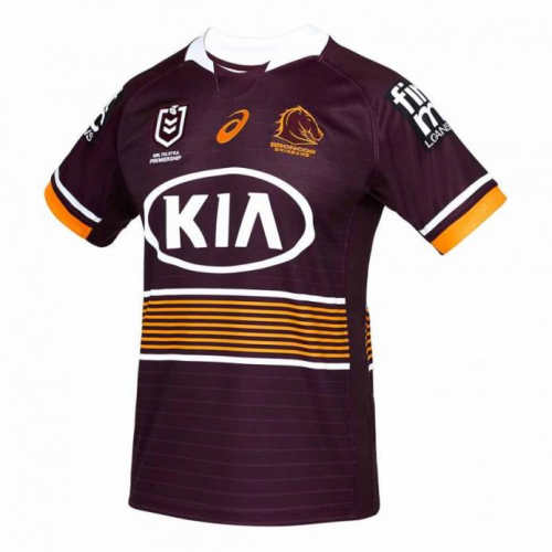 2021 Brisbane Broncos Rugby Red Home Jersey Shirt