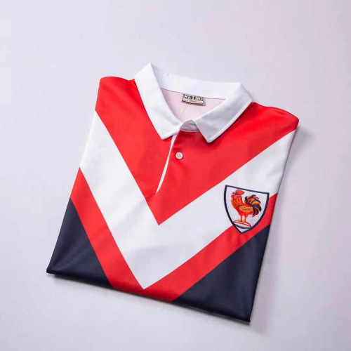 1976 Sydney Roosters Rugby Retro Ml Long Sleeve Polo Shirt