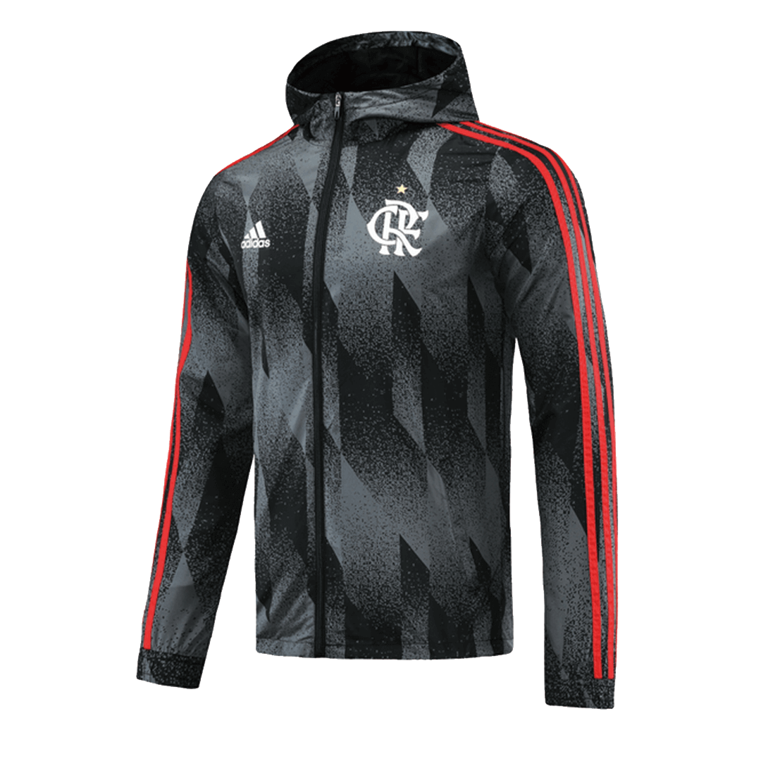 CR Flamengo 21/22 Windbreaker Hoodie Jacket Black