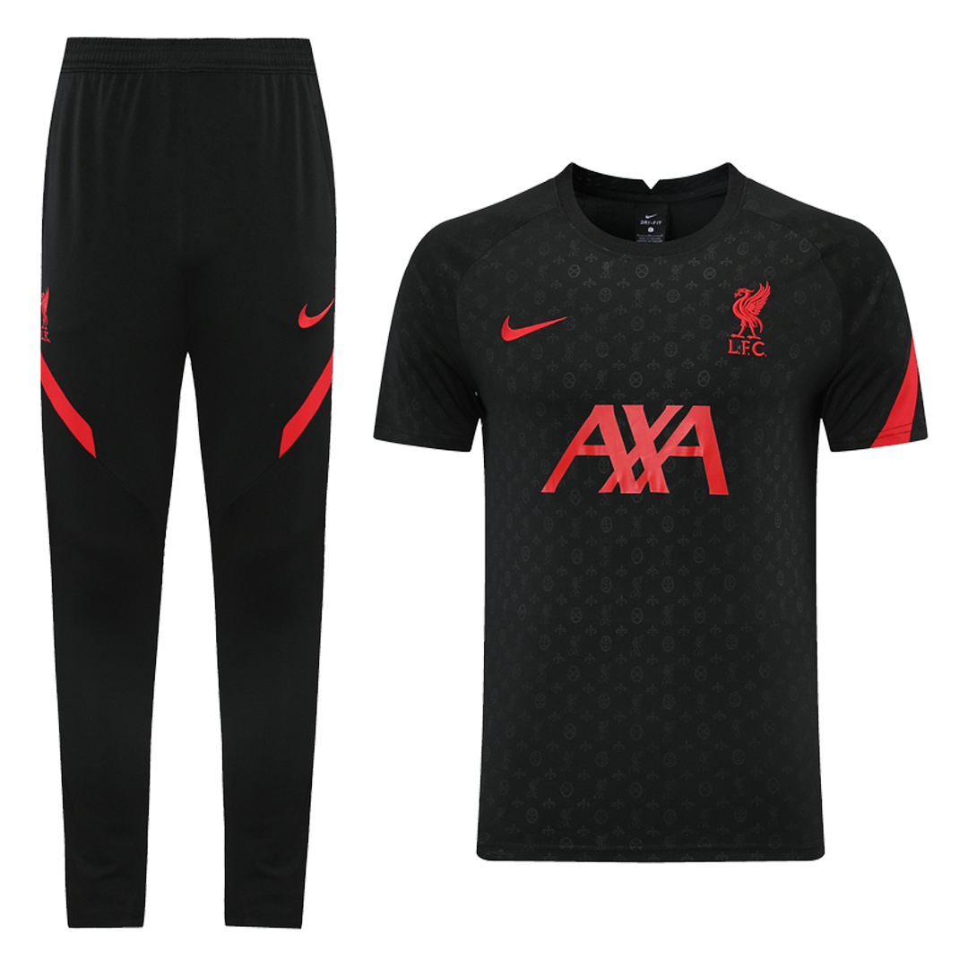 Liverpool 21/22 Training Kit Shirt & Pants Black