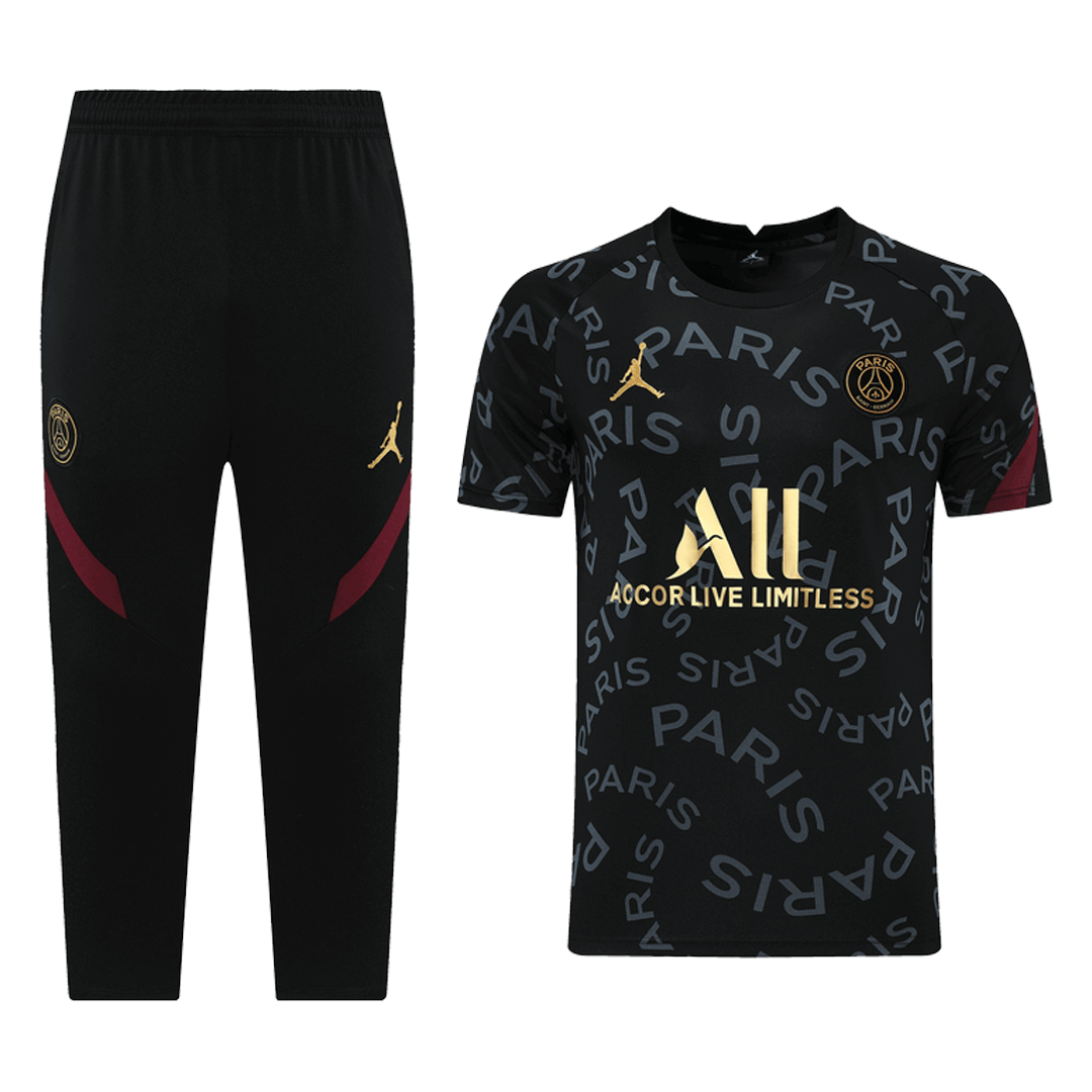 Jordan PSG 21/22 Training Kit Shirt & 3/4 Pants Black
