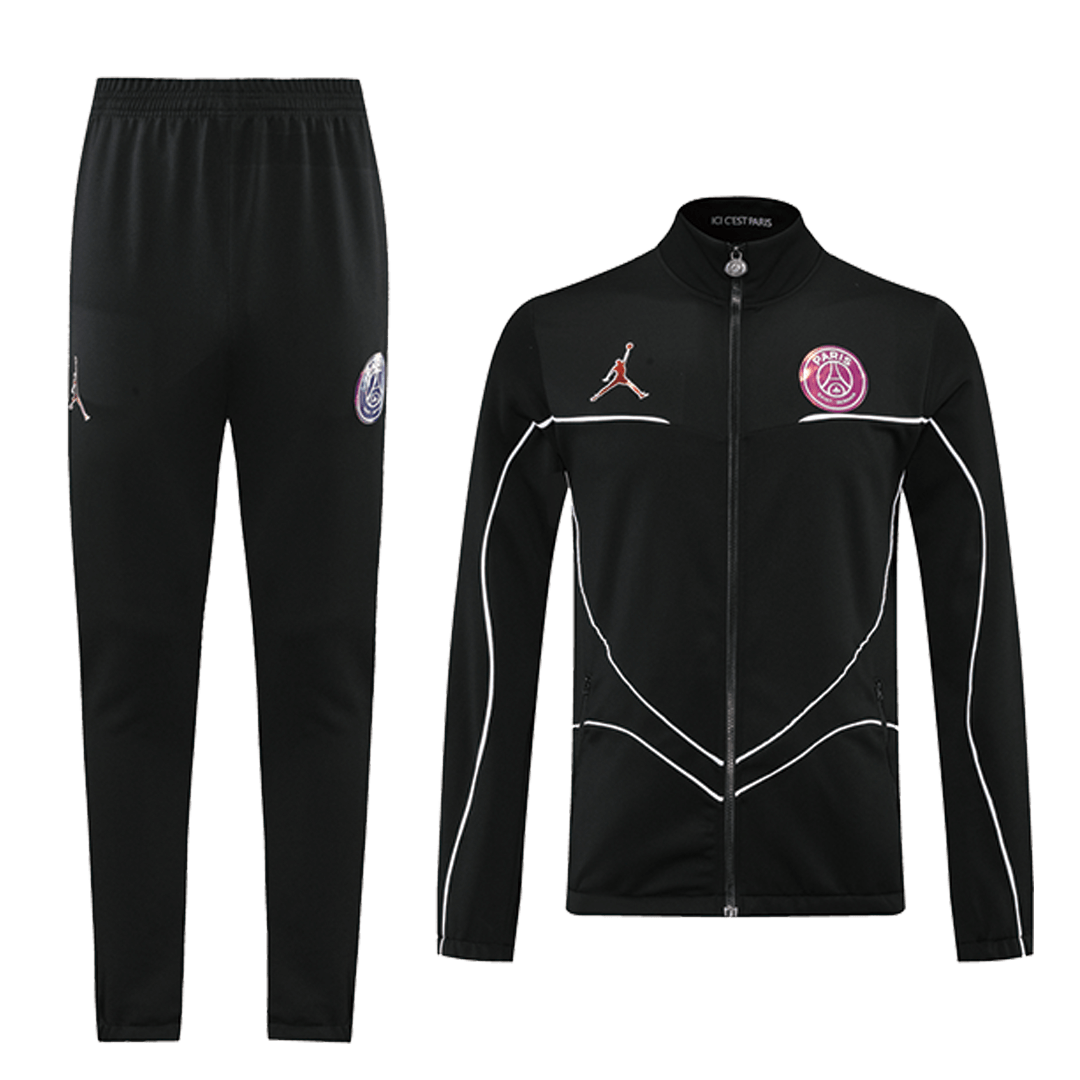 PSG Jordan Training Kit (Jacket+Pants) High Neck Collar Black 2021/22