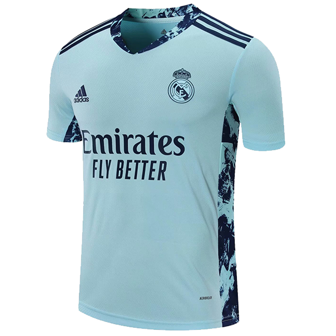 Real Madrid Soccer Jesrey Goalkeeper Blue Replica 2020/21