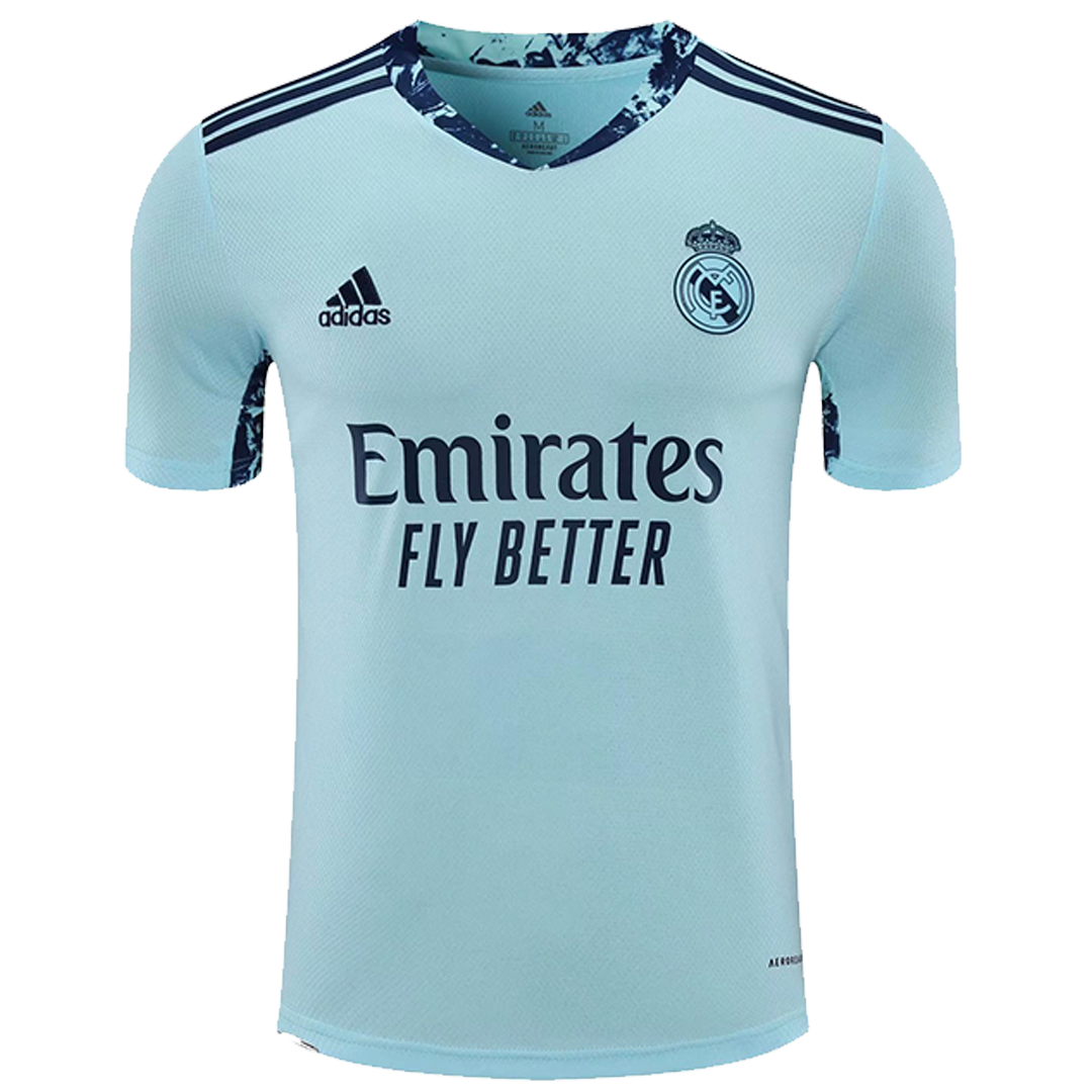 Real Madrid Soccer Jesrey Goalkeeper Blue Replica 2020/21