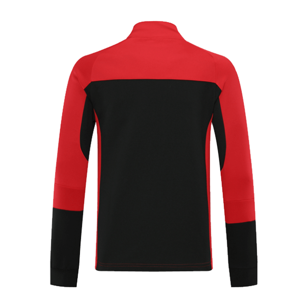 21/22 AC Milan Black&Red High Neck Collar Training Jacket