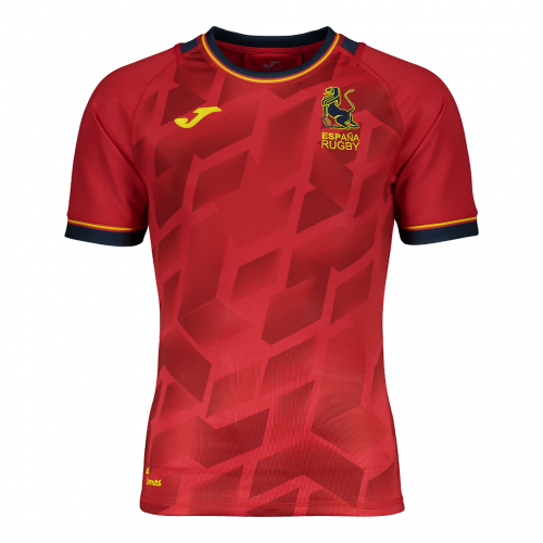 20-21 Spain Home Red Rugby Jersey Shirt