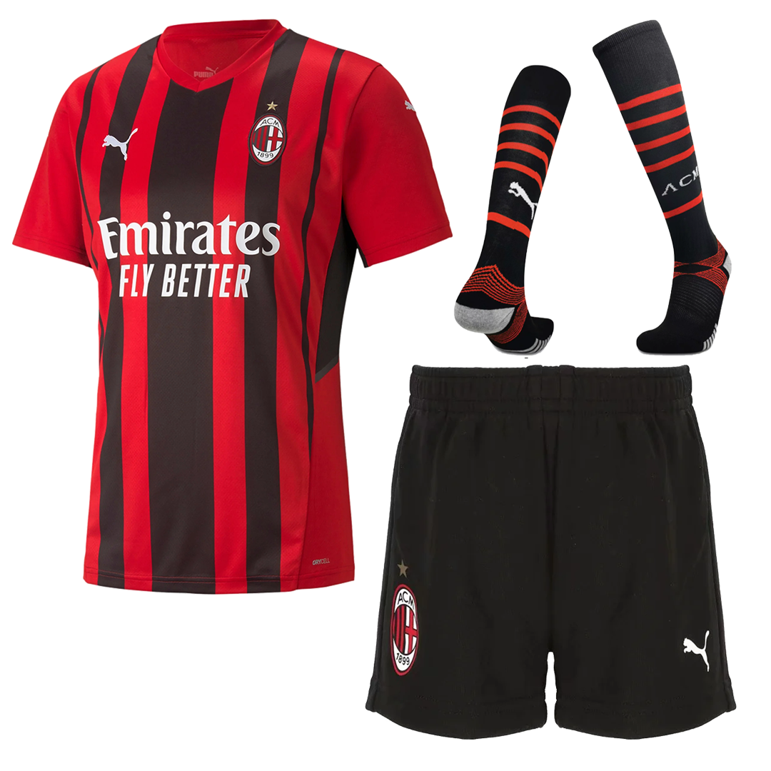 AC Milan Soccer Jersey Home Kit (Jersey+Short+Socks) 2020/21