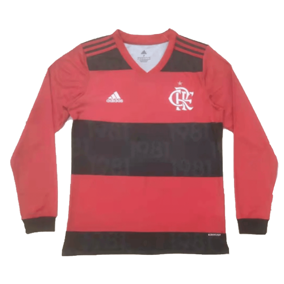 Flamengo Soccer Jersey Home Long Sleeve Replica 2021/22