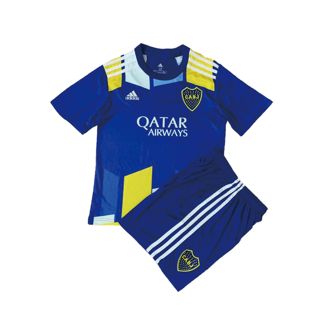 Boca Juniors Kid's Soccer Jersey Fourth Away Kit (Jersey+Shorts) 2021/22